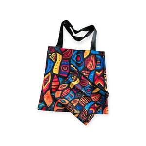 Colorful Abstract Tote Bag & Smaller Zip Bag